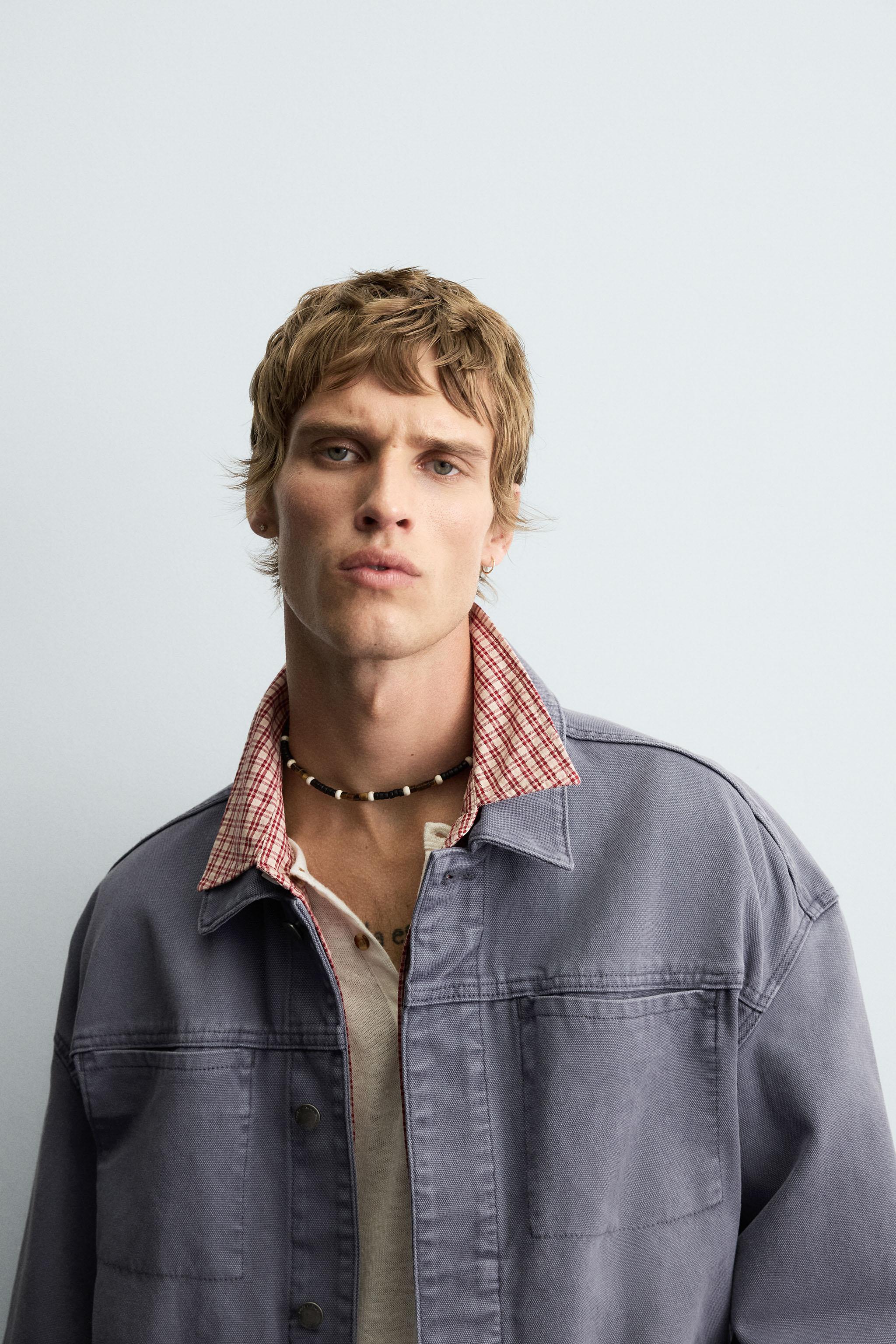 VESTE DÉLAVÉE COUPE CARRÉE
